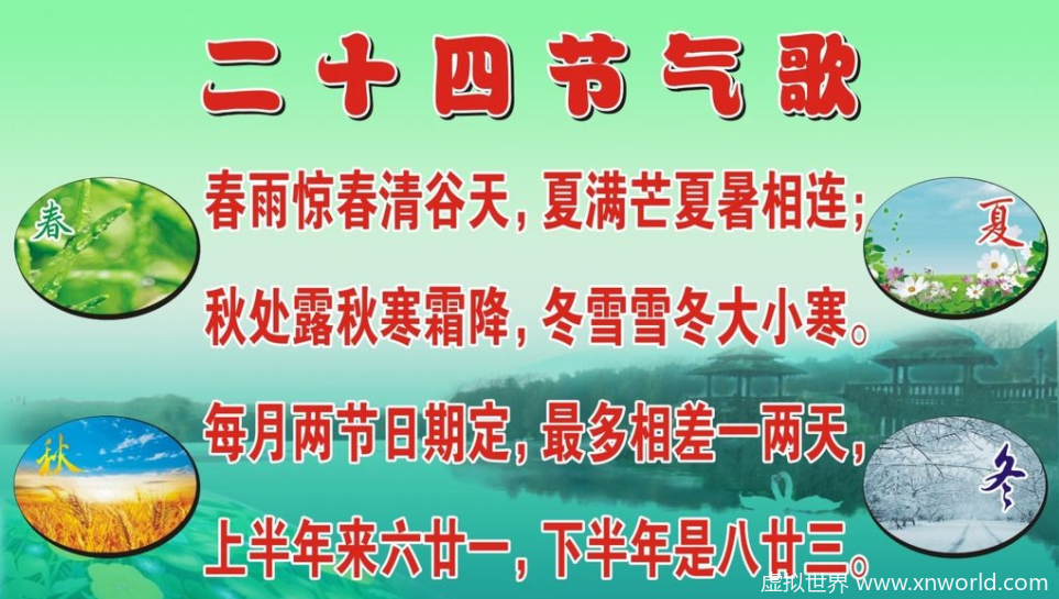 二十四节气歌是什么？每个字是什么意思？