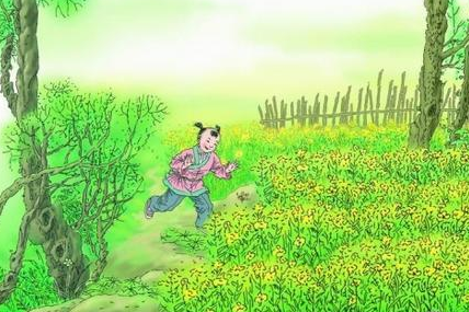 “儿童急走追黄蝶，飞入菜花无处寻。”是什么意思？出自哪里？怎么翻译？