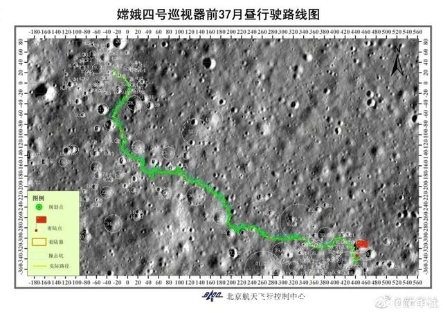 玉兔二号在月球跑完1000米了,辛苦啦