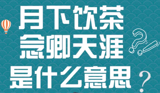 “月下饮茶，念卿天涯”是什么意思？ – 【最新网络热词】