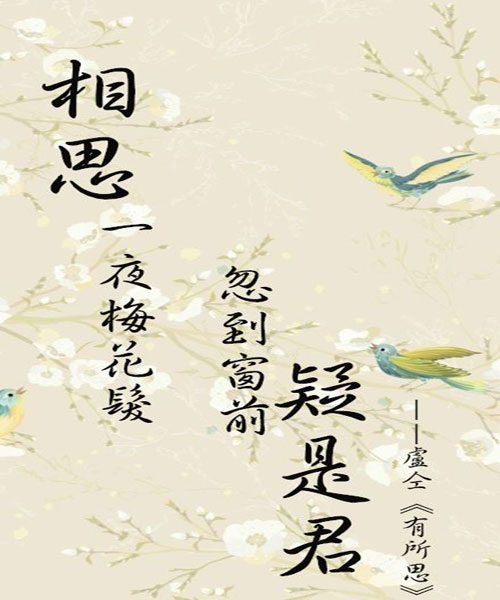 “相思一夜梅花发，忽到窗前疑是君”是什么意思？ – 【最新网络热词】