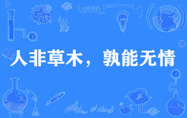 “人非草木，孰能无情”是什么意思？ 是什么梗？ – 【最新网络热词】