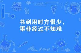 “书到用时方恨少，事非经过不知难”是什么意思？