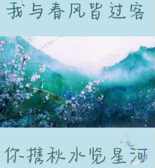 “我与春风皆过客，你携秋水揽星河”是什么意思？ 是什么梗？ – 【最新网络热词】