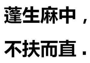 “蓬生麻中，不扶自直”是什么意思？