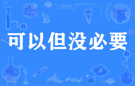 “可以，但没必要”是什么意思？是什么梗？ – 【最新网络热词】