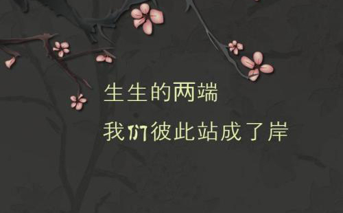 “生生的两端，我们彼此站成了岸”是什么意思？是什么梗？ – 【最新网络热词】
